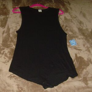 Free People Black Sleeveless Body Suit - NEW -  Medium